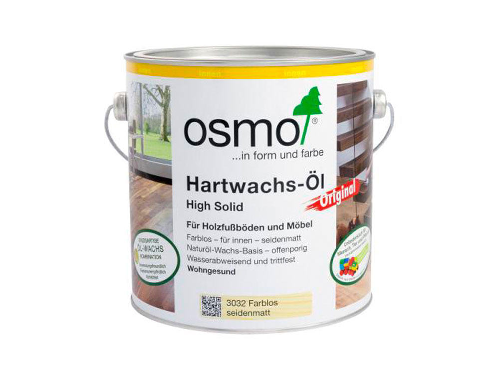 Osmo Hartwachs-Öl verstärkt die Farbintensität von Holzflächen