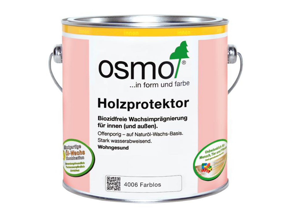 Holzprotektor von Osmo - eine Biozidfreie Wachsimprägnierung